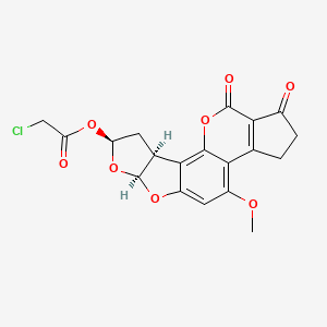 molecular formula C19H15ClO8 B14456368 [(3S,5S,7S)-11-methoxy-16,18-dioxo-6,8,19-trioxapentacyclo[10.7.0.02,9.03,7.013,17]nonadeca-1,9,11,13(17)-tetraen-5-yl] 2-chloroacetate CAS No. 75084-26-3