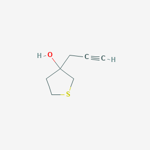 molecular formula C7H10OS B1445638 3-(丙-2-炔-1-基)硫杂环-3-醇 CAS No. 1376320-29-4