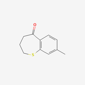 molecular formula C11H12OS B14456397 8-Methyl-3,4-dihydro-1-benzothiepin-5(2H)-one CAS No. 72675-01-5