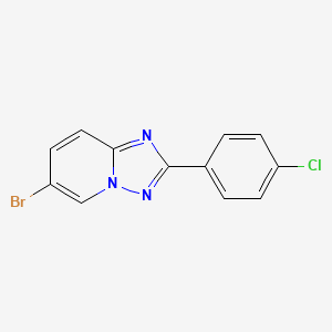 molecular formula C12H7BrClN3 B1445640 6-Bromo-2-(4-chlorophenyl)-[1,2,4]triazolo[1,5-A]pyridine CAS No. 86844-01-1