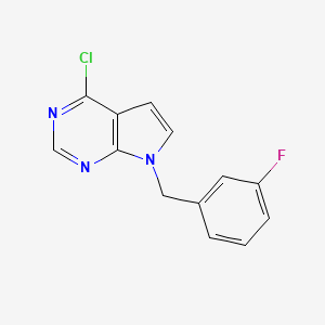 molecular formula C13H9ClFN3 B1445641 7-(3-Fluorobenzyl)-4-chloro-7H-pyrrolo[2,3-D]pyrimidine CAS No. 1380310-97-3