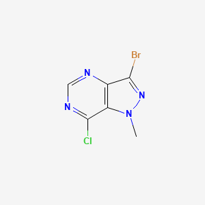 molecular formula C6H4BrClN4 B1445643 3-Bromo-7-chloro-1-methyl-1H-pyrazolo[4,3-d]pyrimidine CAS No. 1260787-71-0
