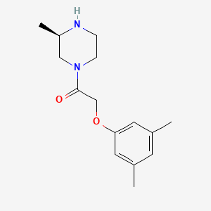 molecular formula C15H22N2O2 B1445644 2-(3,5-二甲基苯氧基)-1-[(3R)-3-甲基哌嗪-1-基]乙酮 CAS No. 1421607-32-0
