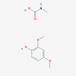 molecular formula C10H15NO5 B14456448 2,4-Dimethoxyphenol;methylcarbamic acid CAS No. 75912-01-5