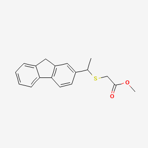 Methyl (+-)-((1-(9H-fluoren-2-yl)ethyl)thio)acetate