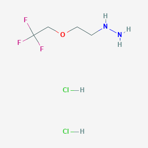 molecular formula C4H11Cl2F3N2O B1445648 [2-(2,2,2-Trifluoroethoxy)ethyl]hydrazine dihydrochloride CAS No. 1423034-21-2