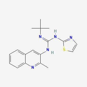 Guanidine, 1-tert-butyl-2-(2-methyl-3-quinolyl)-3-(2-thiazolyl)-