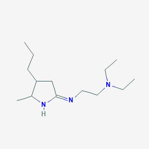 2-((2-(Diethylamino)ethyl)amino)-5-methyl-4-phenyl-4-propyl-1-pyrroline