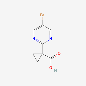 molecular formula C8H7BrN2O2 B1445652 1-(5-Bromopyrimidin-2-YL)cyclopropanecarboxylic acid CAS No. 1402665-32-0