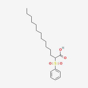 molecular formula C20H32O4S B14456585 2-(Benzenesulfonyl)tetradecanoic acid CAS No. 68764-92-1