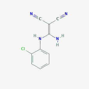 molecular formula C10H7ClN4 B14456615 [Amino(2-chloroanilino)methylidene]propanedinitrile CAS No. 74904-80-6