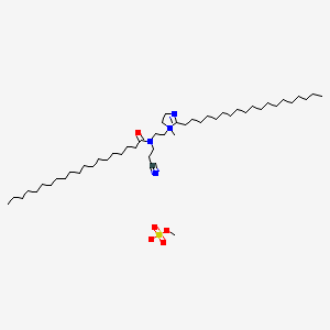 1-{2-[(2-Cyanoethyl)(icosanoyl)amino]ethyl}-1-methyl-2-nonadecyl-4,5-dihydro-1h-imidazol-1-ium methyl sulfate