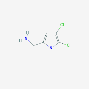 molecular formula C6H8Cl2N2 B1445664 (4,5-dichloro-1-methyl-1H-pyrrol-2-yl)methanamine CAS No. 1394040-32-4