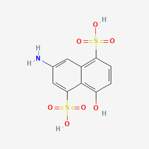 molecular formula C10H9NO7S2 B14456656 3-Amino-8-hydroxynaphthalene-1,5-disulfonic acid CAS No. 74832-35-2