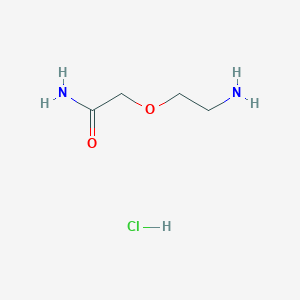 molecular formula C4H11ClN2O2 B1445666 2-(2-氨基乙氧基)乙酰胺盐酸盐 CAS No. 1394042-67-1