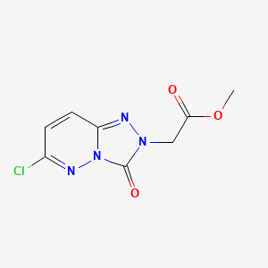 molecular formula C8H7ClN4O3 B1445667 methyl 2-{6-chloro-3-oxo-2H,3H-[1,2,4]triazolo[4,3-b]pyridazin-2-yl}acetate CAS No. 1394041-52-1