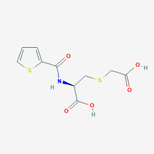 molecular formula C10H11NO5S2 B14456692 S-(Carboxymethyl)-N-(thiophene-2-carbonyl)-L-cysteine CAS No. 74407-34-4