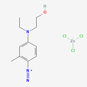 Benzenediazonium, 4-[ethyl(2-hydroxyethyl)amino]-2-methyl-, trichlorozincate(1-)