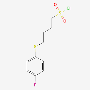 molecular formula C10H12ClFO2S2 B1445671 4-[(4-Fluorophenyl)sulfanyl]butane-1-sulfonyl chloride CAS No. 1375067-81-4