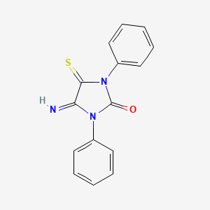 molecular formula C15H11N3OS B14456736 2-Imidazolidinone, 4-imino-1,3-diphenyl-5-thioxo- CAS No. 71342-25-1