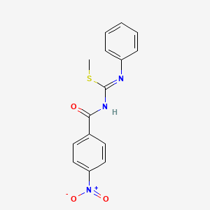 methyl N'-(4-nitrobenzoyl)-N-phenylcarbamimidothioate