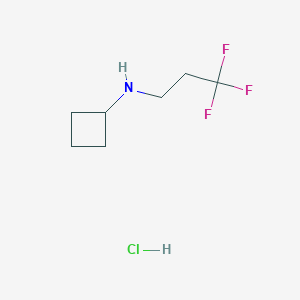 molecular formula C7H13ClF3N B1445679 N-(3,3,3-trifluoropropyl)cyclobutanamine hydrochloride CAS No. 1384427-48-8