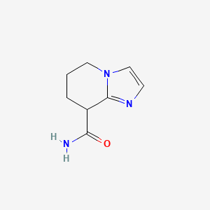 molecular formula C8H11N3O B1445681 5H,6H,7H,8H-imidazo[1,2-a]pyridine-8-carboxamide CAS No. 185797-36-8
