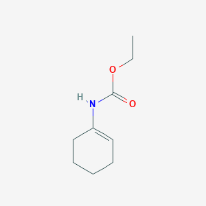 molecular formula C9H15NO2 B14456828 Ethyl cyclohex-1-en-1-ylcarbamate CAS No. 75732-13-7