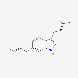 1H-Indole, 3,6-bis(3-methyl-2-butenyl)-