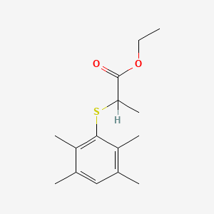 2-((2,3,5,6-Tetramethylphenyl)thio)propionic acid ethyl ester