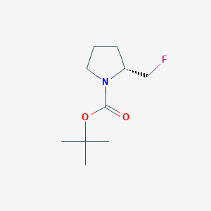 molecular formula C10H18FNO2 B1445686 (R)-Tert-butyl 2-(fluoromethyl)pyrrolidine-1-carboxylate CAS No. 1464137-21-0
