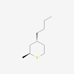 molecular formula C10H20S B14456862 (2S,4R)-4-butyl-2-methylthiane CAS No. 76097-70-6