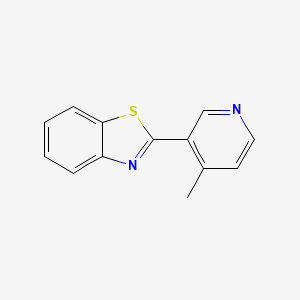 molecular formula C13H10N2S B14456892 2-(4-Methylpyridin-3-yl)-1,3-benzothiazole CAS No. 74292-40-3