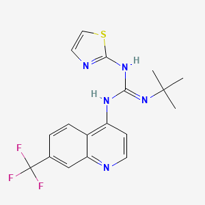 Guanidine, 1-tert-butyl-3-(2-thiazolyl)-2-(7-(trifluoromethyl)-4-quinolyl)-