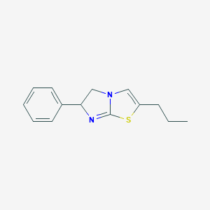 B144569 5,6-Dihydro-6-phenyl-2-propylimidazo(2,1-b)thiazole CAS No. 135857-70-4