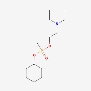 molecular formula C13H28NO3P B14456902 Methylphosphonic acid cyclohexyl 2-(diethylamino)ethyl ester CAS No. 71293-85-1