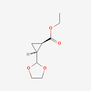 Ethyl (1R,2R)-2-(1,3-dioxolan-2-yl)cyclopropane-1-carboxylate