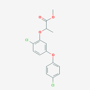 molecular formula C16H14Cl2O4 B14456912 Methyl 2-[2-chloro-5-(4-chlorophenoxy)phenoxy]propanoate CAS No. 68533-40-4