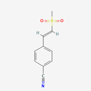 molecular formula C10H9NO2S B14456919 Benzonitrile, 4-[2-(methylsulfonyl)ethenyl]- CAS No. 69957-44-4