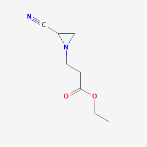 Ethyl 3-(2-cyanoaziridin-1-yl)propanoate