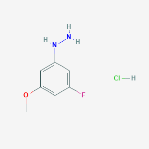 molecular formula C7H10ClFN2O B1445694 (3-Fluoro-5-methoxyphenyl)hydrazine hydrochloride CAS No. 1394041-74-7