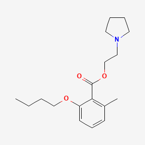 Benzoic acid, 2-butoxy-6-methyl-, 2-(1-pyrrolidinyl)ethyl ester