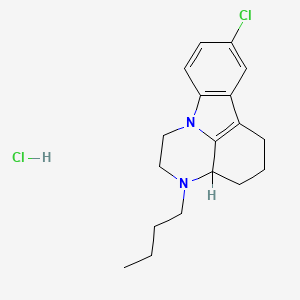 1H-Pyrazino(3,2,1-jk)carbazole, 2,3,3a,4,5,6-hexahydro-3-butyl-8-chloro-, hydrochloride