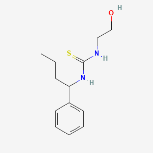 molecular formula C13H20N2OS B14457008 N-(2-Hydroxyethyl)-N'-(1-phenylbutyl)thiourea CAS No. 74548-43-9