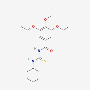 molecular formula C20H30N2O4S B14457027 N-(Cyclohexylcarbamothioyl)-3,4,5-triethoxybenzamide CAS No. 74804-80-1