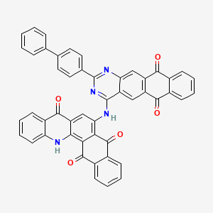 Naphth[2,3-c]acridine-5,8,14(13H)-trione, 6-[(2-[1,1'-biphenyl]-4-yl-6,11-dihydro-6,11-dioxonaphtho[2,3-g]quinazolin-4-yl)amino]-