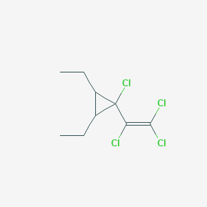 molecular formula C9H12Cl4 B14457081 1-Chloro-2,3-diethyl-1-(trichloroethenyl)cyclopropane CAS No. 72853-05-5