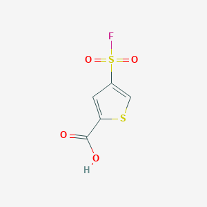 molecular formula C5H3FO4S2 B1445709 4-(氟磺酰基)噻吩-2-甲酸 CAS No. 1384428-37-8