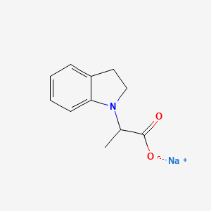 molecular formula C11H12NNaO2 B1445713 2-(2,3-二氢-1H-吲哚-1-基)丙酸钠 CAS No. 1423024-25-2