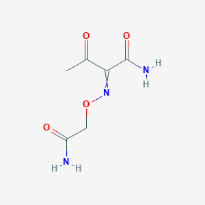 molecular formula C6H9N3O4 B14457154 2-[(2-Amino-2-oxoethoxy)imino]-3-oxobutanamide CAS No. 70792-56-2